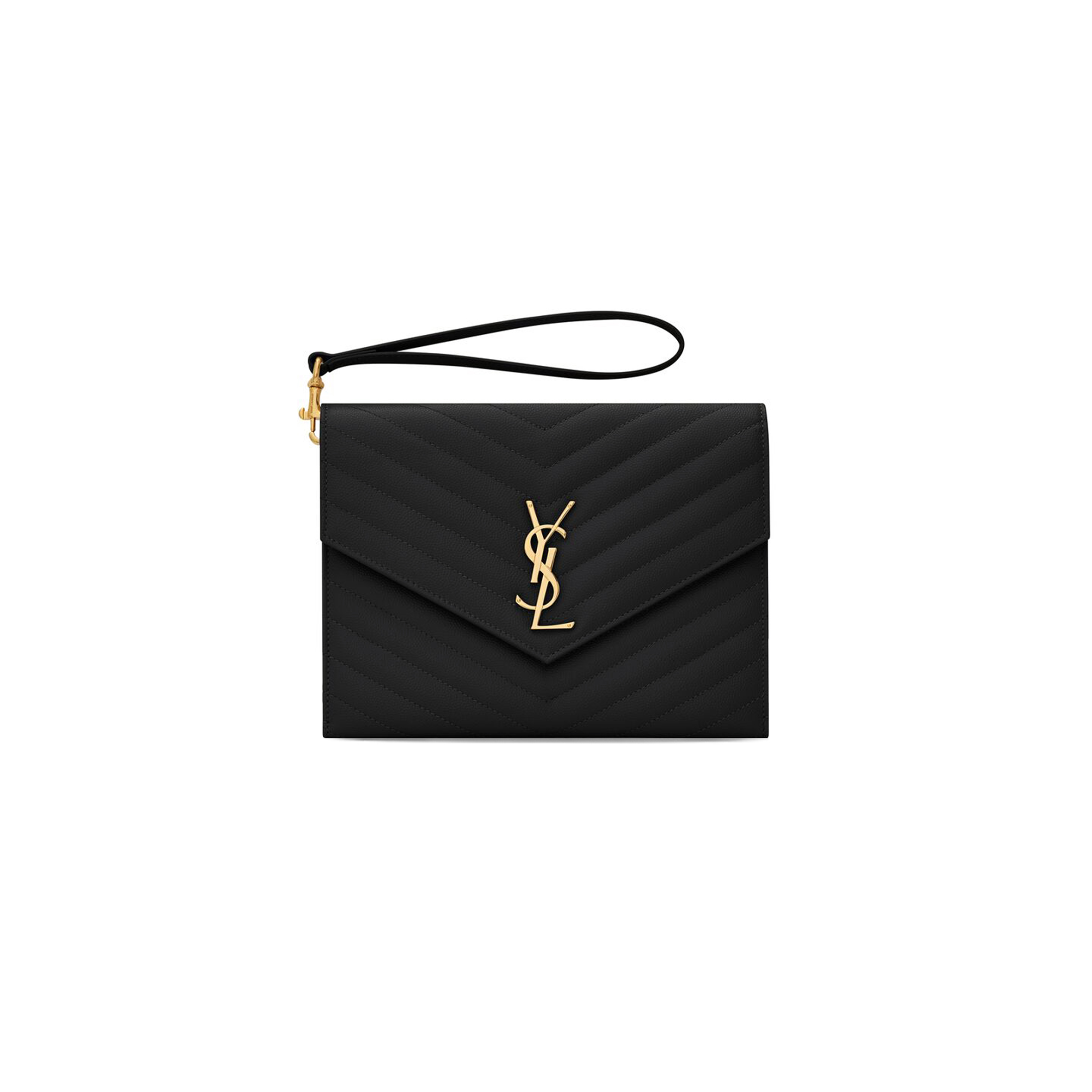 Y*L cassandre matelassÉ flap pouch in grain de poudre leather 617662bow011000 (21*16*3cm)